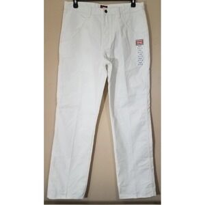 Wrangler Workwear Pants Men 34 x 34 White Straight Carpenter Relaxed Painter
